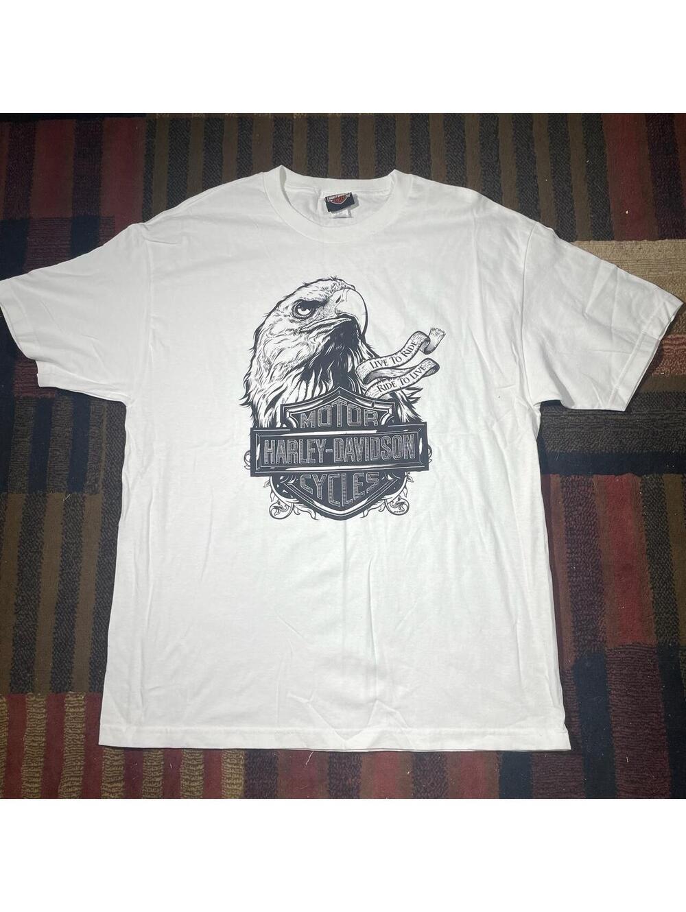 Harley-Davidson white short-sleeve graphic T-shirt